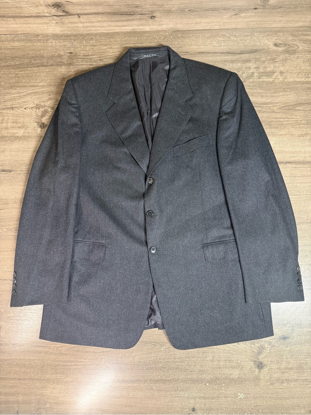 Vintage Redaelli Blazer Mens Zegna Wool 50L 52L Handmade Italy Charcoal Jacket